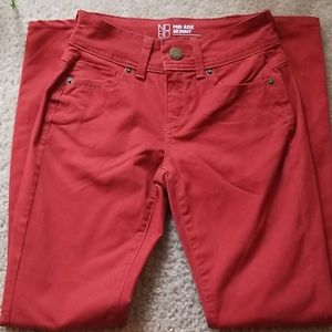 No Boundaries Jeans Women's Size 1 Burnt Orange Mid-Rise Denims